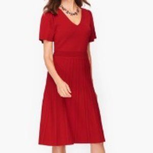 Talbots Flutter Sleeve Red Dress, Brand New with Tags! Size S
